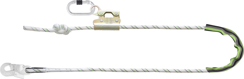 Work Positioning Kernmantle Rope Lanyard with grip adjuster